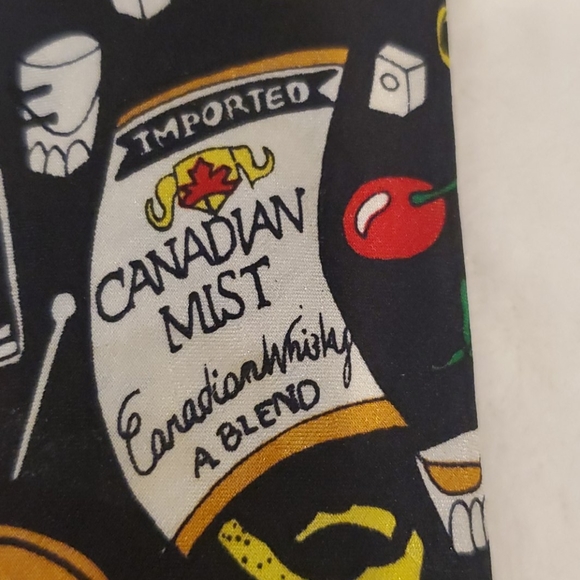 100% Silk Neck Tie Cocktails Motifs - Picture 6 of 8